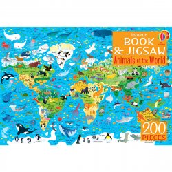 Carte cu Puzzle - Book and Jigsaw Animals of the World - Usborne