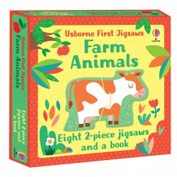 Carte cu Puzzle - Usborne First Jigsaws: Farm Animals - Usborne