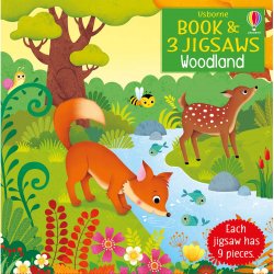 Carte cu Puzzle - Book and Jigsaw Woodland - Usborne