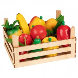 Jucărie lemn lada cu fructe și legume Goki