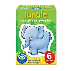 Set 6 puzzle Junglă (2 piese) - Jungle - Orchard Toys
