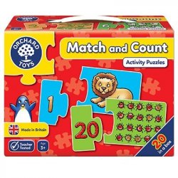 Puzzle în engleză - Match and Count - Orchard Toys
