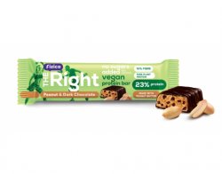 Baton proteic Vegan cu arahide si ciocolata neagra 40g, Fizico The Right