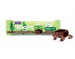 Baton proteic Vegan cu cafea si ciocolata neagra Fizico The Right