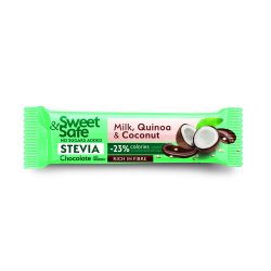 Ciocolata lapte cu cocos si quinoa ind Stevia Sweet&Safe 25g SLY NUTRITIA