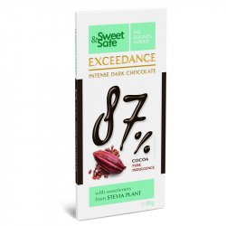 Ciocolata neagra 87% cu indulcitor din Stevia Sweet&Safe