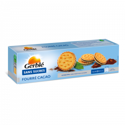 GERBLE GLUCOREGUL BISCUITI SANDVIS CACAO, FARA ZAHAR, 185G