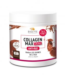 Supliment alimentar anti-aging cu colagen si acid hialuronic, Biocyte, Collagen Max cacao, 260 g