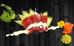 Sashimi ton si crema de wasabi (4 buc.) image