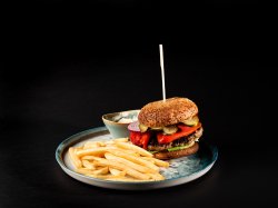 Red hot burger image