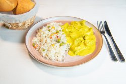 Porc cu curry cu orez basmatic  image