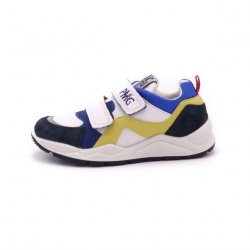 Sneakers piele Primigi white navy