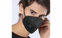 Mască de protecție KN95 cu valvă neagră -1buc