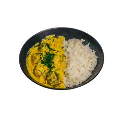 Chifteluțe de varză cu sos curry și orez image