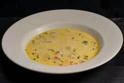 Chicken soup with sour cream  image