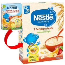 Cereale Nestle 8 Cereale cu fructe x 250g