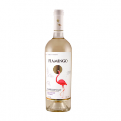 Vin alb demisec, Chardonnay, Flamingo, 750ml