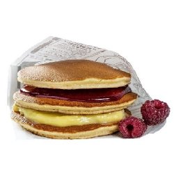 Combo Trio Pancakes cu cremă de vanilie,cremă de caramel si biscuiți + Trio Pancakes cu cremă de vanilie si dulceață de zmeură image