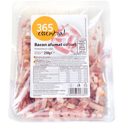 365, Bacon afumat cuburi 250g