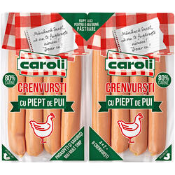 Caroli, Crenvursti cu piept de pui  280g