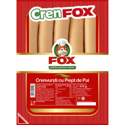 Fox, Crenvursti cu piept de pui  470g