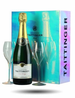 Champagne Taittinger Cuvee Prestige 750ml + 2 flute
