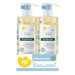 Gel spumant delicat pentru copii corp si par, 500 ml + 500 ml, Klorane Bebe