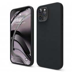 Capac protecție spate Silicon Soft Pentru Iphone 12 Pro Max - Negru