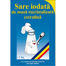 Salrom Sare Iodată Recristalizată Cut 1Kg