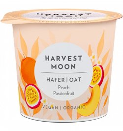 Harvest Moon – BIO IAURT VEGAN CU PIERSICI ȘI FRUCTUL PASIUNII PE BAZĂ DE OVĂZ FĂRĂ ZAHĂR 275 GR