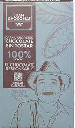 Juan Choconat Ciocolata Din 100% Cacao Neprajita 65G