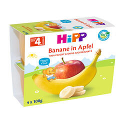 Hipp Bio Gustare Fruct Banane&Mere4X100G