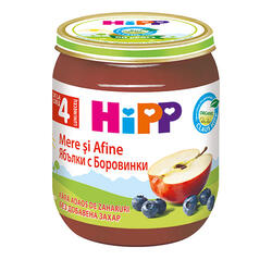 Hipp Bio Piure Mere Și Afine 4L 125G