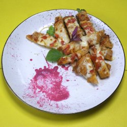 crispy schnitzel de pui cu mozzarella	 image