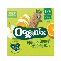 Organix Bio batoane ecologice din ovaz integral cu mere si portocale peste 12 luni 6 x 30 g