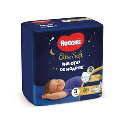 Huggies Elite Soft Pants OvernightScutece-chilotel de noapte, marimea 3, 23 buc, 6-11 kg