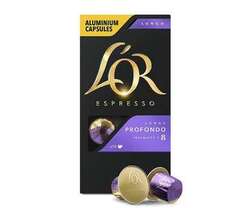 L Or Espresso Lungo Profondo intensitate 8 cafea 10 capsule aluminiu 52 g