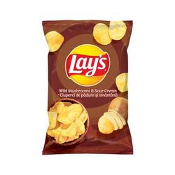 Lays chips cu gust de ciuperci de padure si smantana 140 g