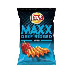 Lays Maxx Paprika chipsuri ondulate din cartofi cu gust de smantana si ardei 130 g