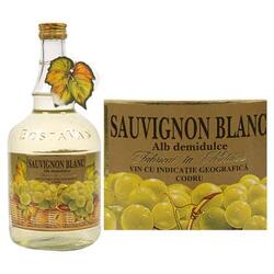 Cronica Vinului Vinaria Bostavan Sauvignon Blanc vin alb demidulce 12% alcool 1 l image