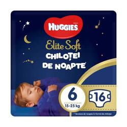 Huggies Elite Soft Pants OvernightScutece-chilotel de noapte , marimea 6, 16 buc, 15-25 kg