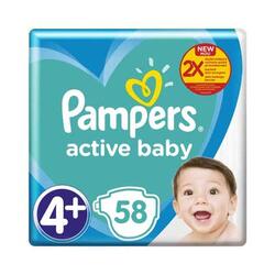 Pampers Active Baby scutece Maxi Pack Plus marime 4+ 10-15 kg 58 buc