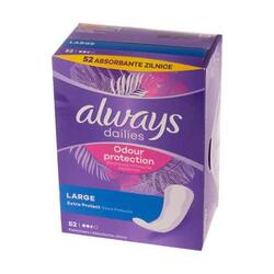 Always Dailies Odour Protection Large Extra Protect absorbante zilnice 52 bucati