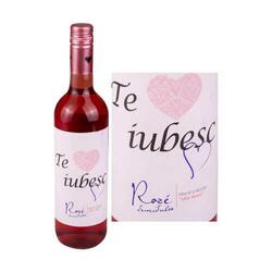 Te Iubesc vin rose demidulce 12% alcool 0.75 l