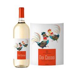 Doi Cocosi Feteasca Regala vin alb demisec 12.5% alcool 1.5 l