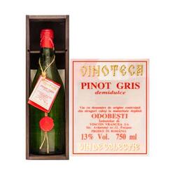 VINOTECA Pinot Gris + cutie vin alb demidulce 13% alcool 0.75 l