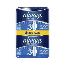 Always Ultra Night absorbante igienice 2 x 7 bucati
