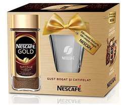 Pachet promotional Nescafe Gold 100g + cana cadou