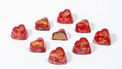 Praline din ciocolată raw vegană cu cremă de cocos caramelizat image