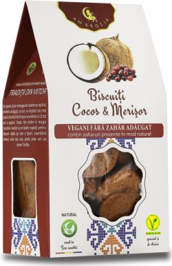 Biscuiți Vegani Cocos & Merisor – 150 g - Ambrozia image